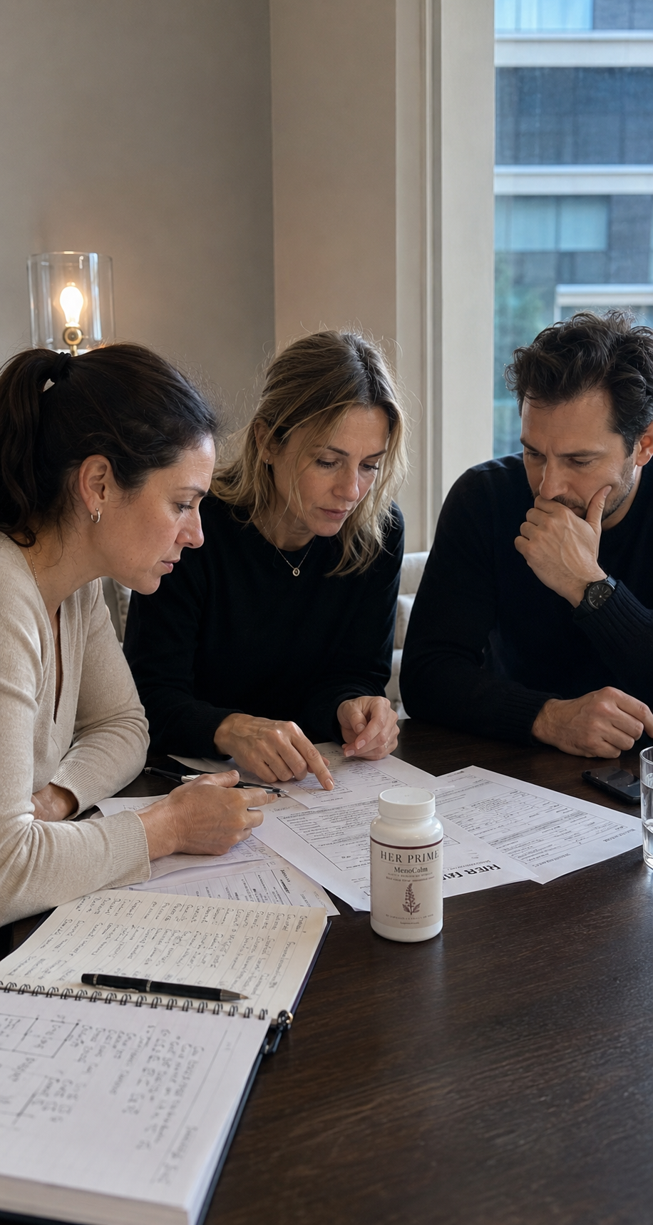 The MenoCalm development process centered on the disclosed formula